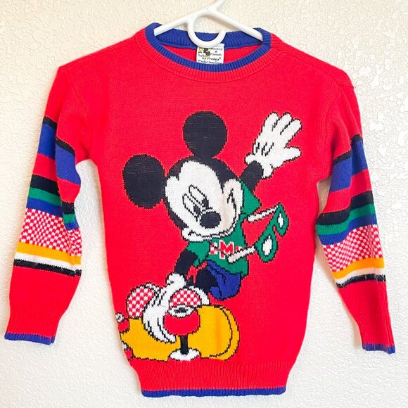 Mickey & Friends by Prodigy Sweater Skateboard Rare 90's Vintage Youth L 7 - Picture 1 of 8